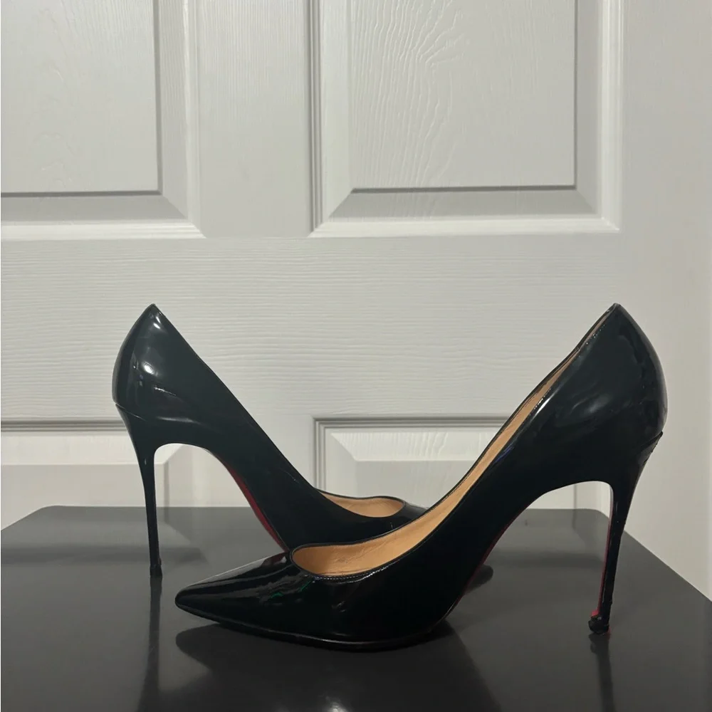 Christian Louboutin Kate 100 Black Patent Pumps (Size 41.5) - Picture 5 of 10